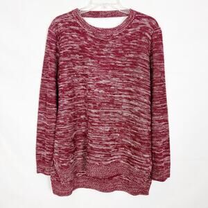 Madison Lilly Marled Womens Chunky Tunic Sweater Large Casual Loungewear Boho
